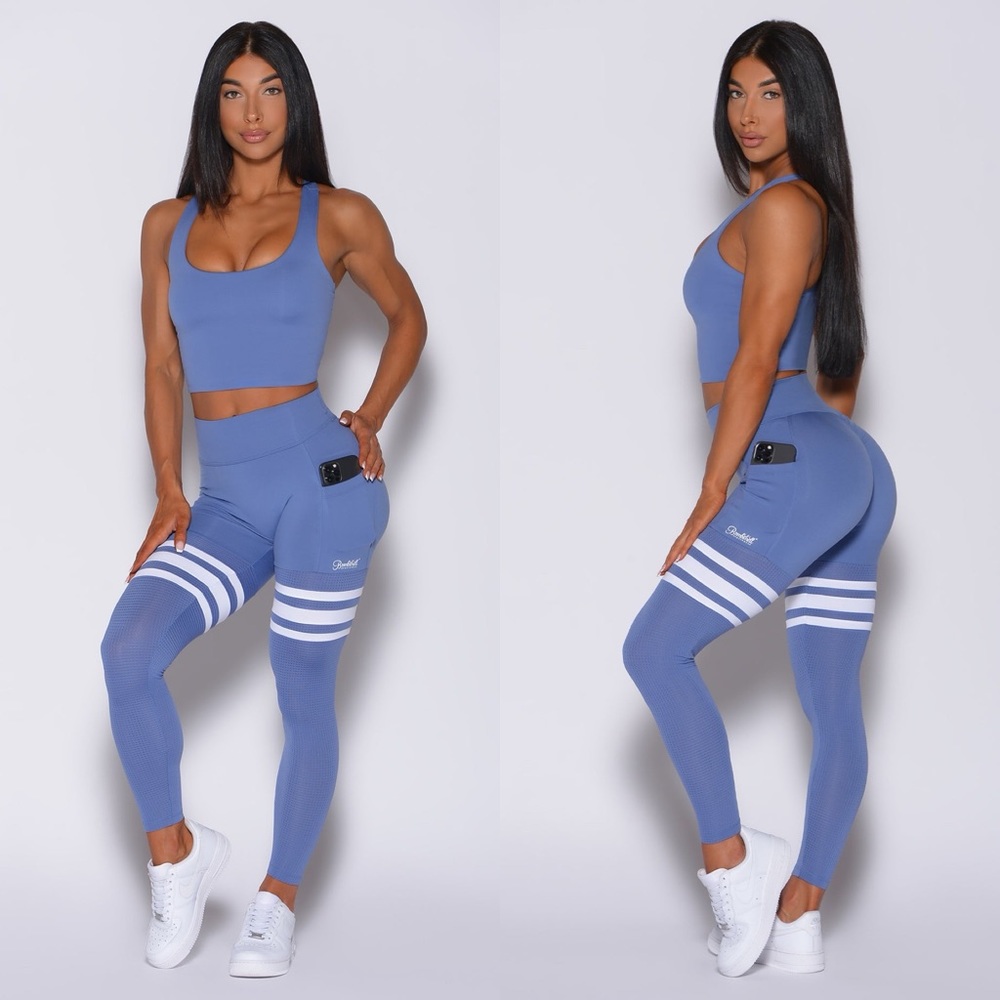 BOMSHELL SCRUNCH THIGH-HIGHS XL Color: Denim Blue US XL